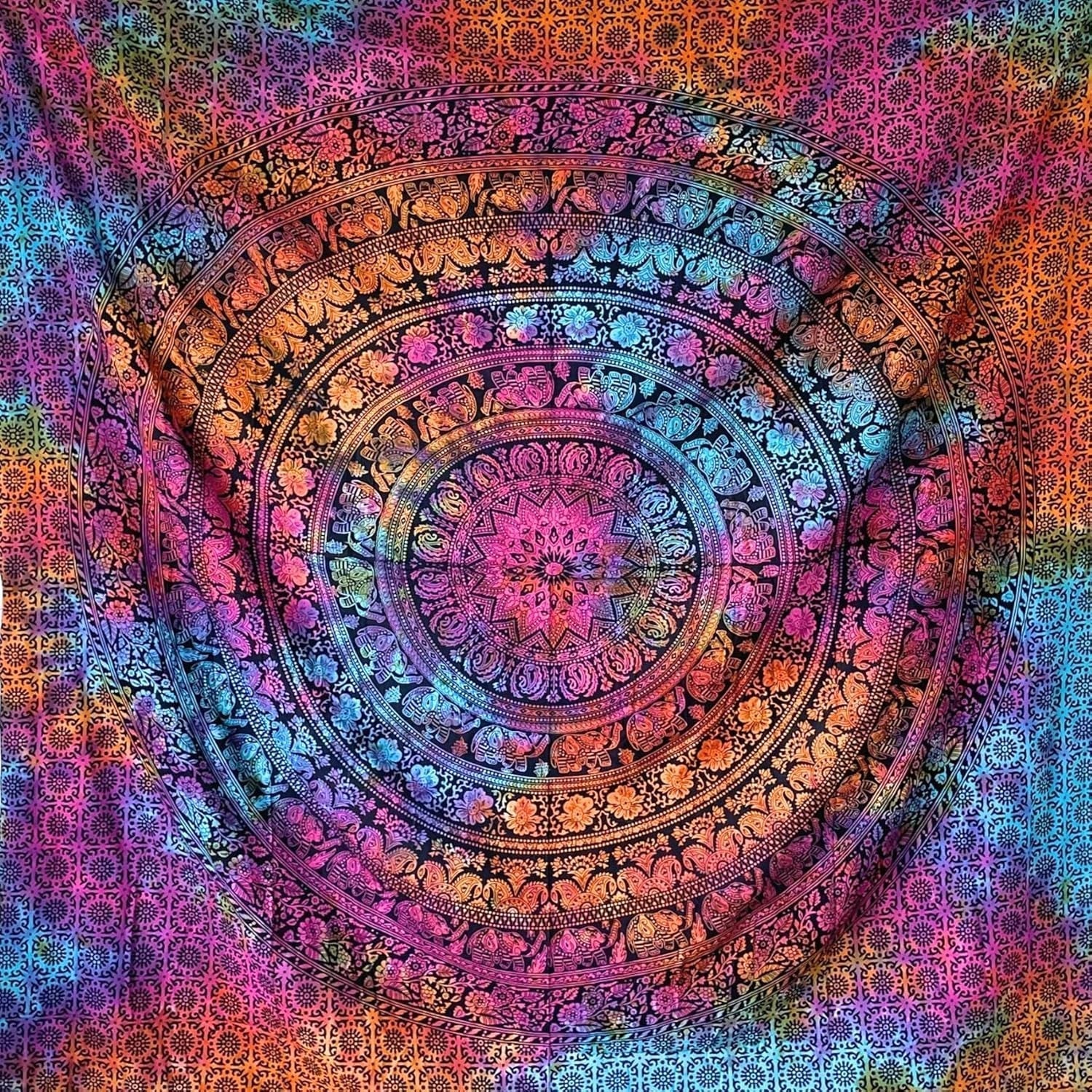 Tapiserie momomus mandala hippie nebo psychedelic xxl Home - Doplňky a dekorace Naty Shop Multicolor 16 230L X 210B Cm
