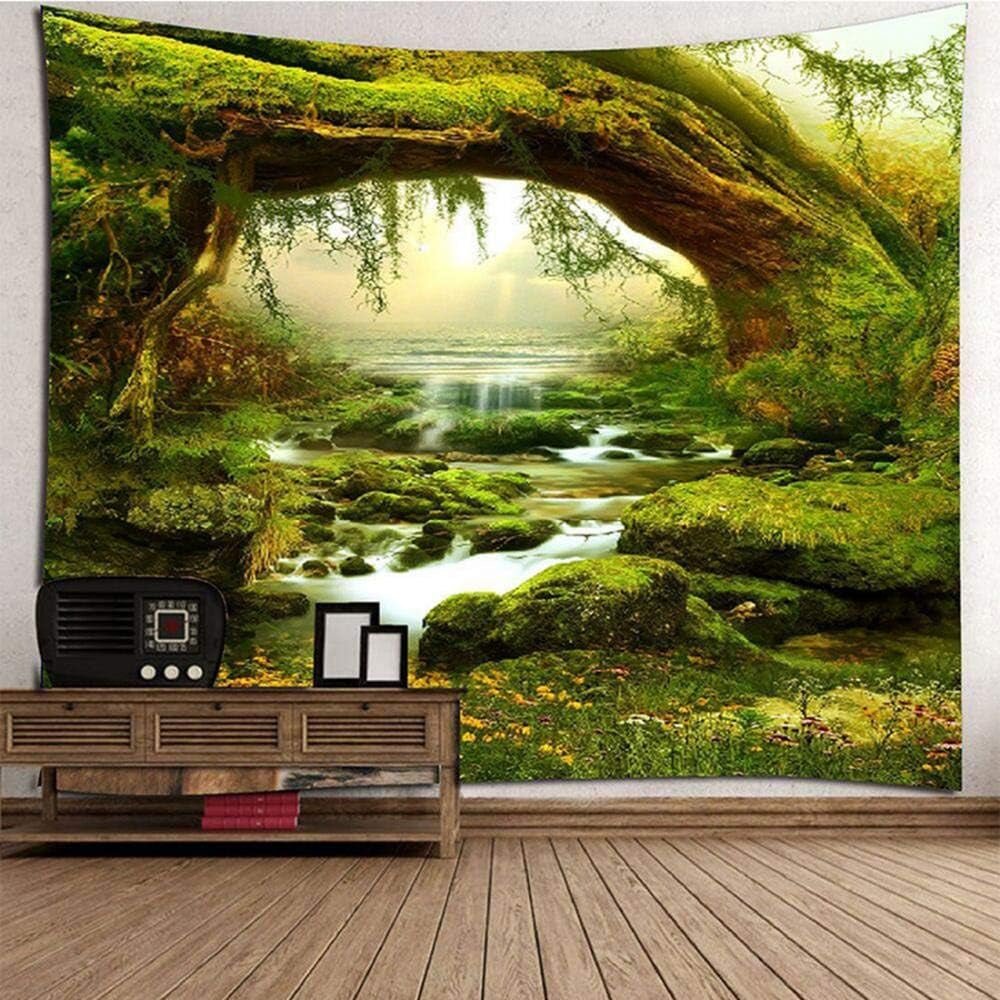 Psychedelický gobelín světlý lesní gobelín sluneční světlo visící krajina Home - Doplňky a dekorace Naty Shop Multi 200L X 180B Cm