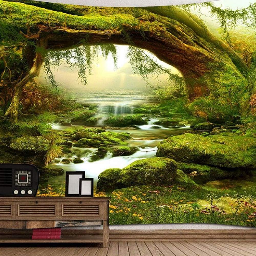 Psychedelický gobelín světlý lesní gobelín sluneční světlo visící krajina Home - Doplňky a dekorace Naty Shop