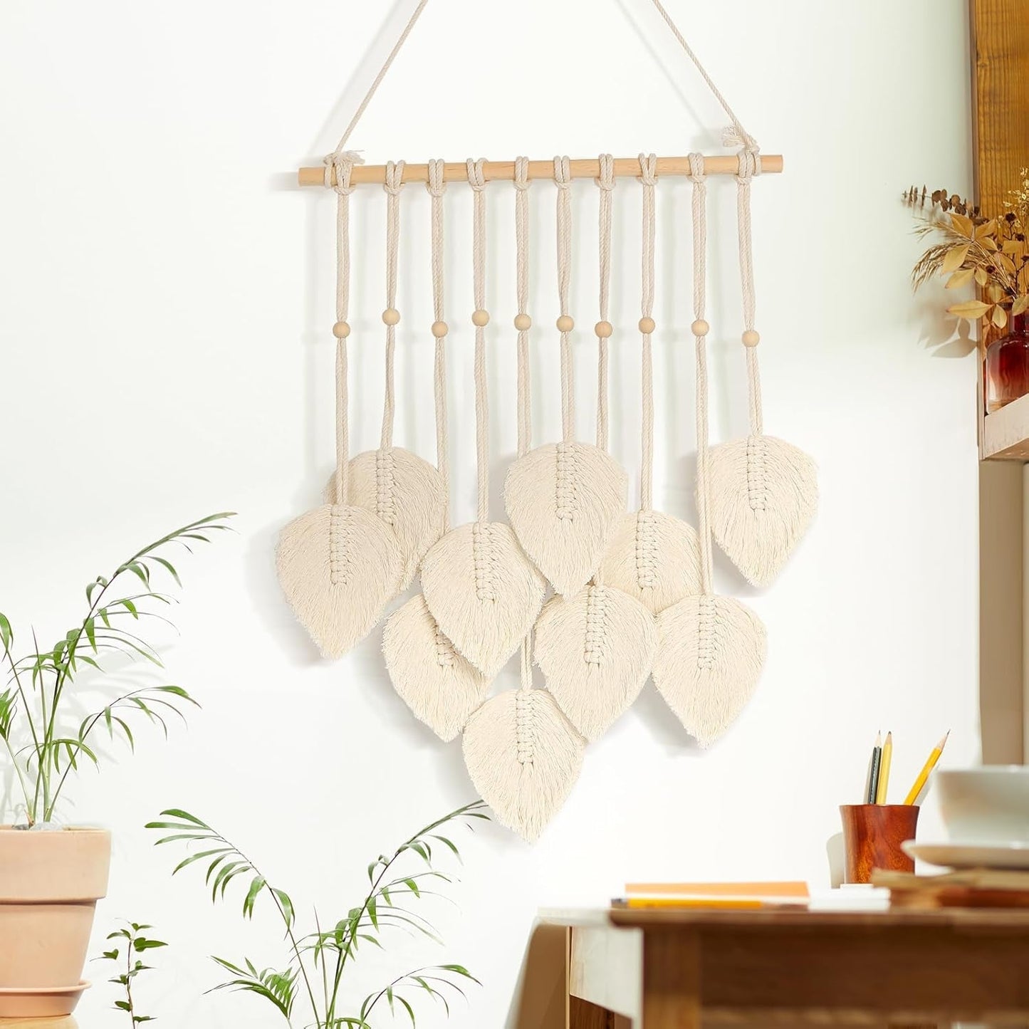 Tapiserie quatre ručně vyráběná plochá girlanda tkané listy Home - Doplňky a dekorace Naty Shop Výchozí název