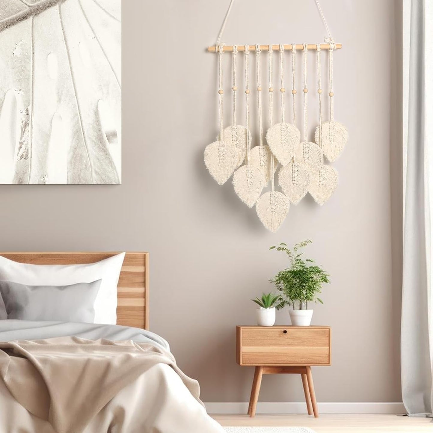 Tapiserie quatre ručně vyráběná plochá girlanda tkané listy Home - Doplňky a dekorace Naty Shop