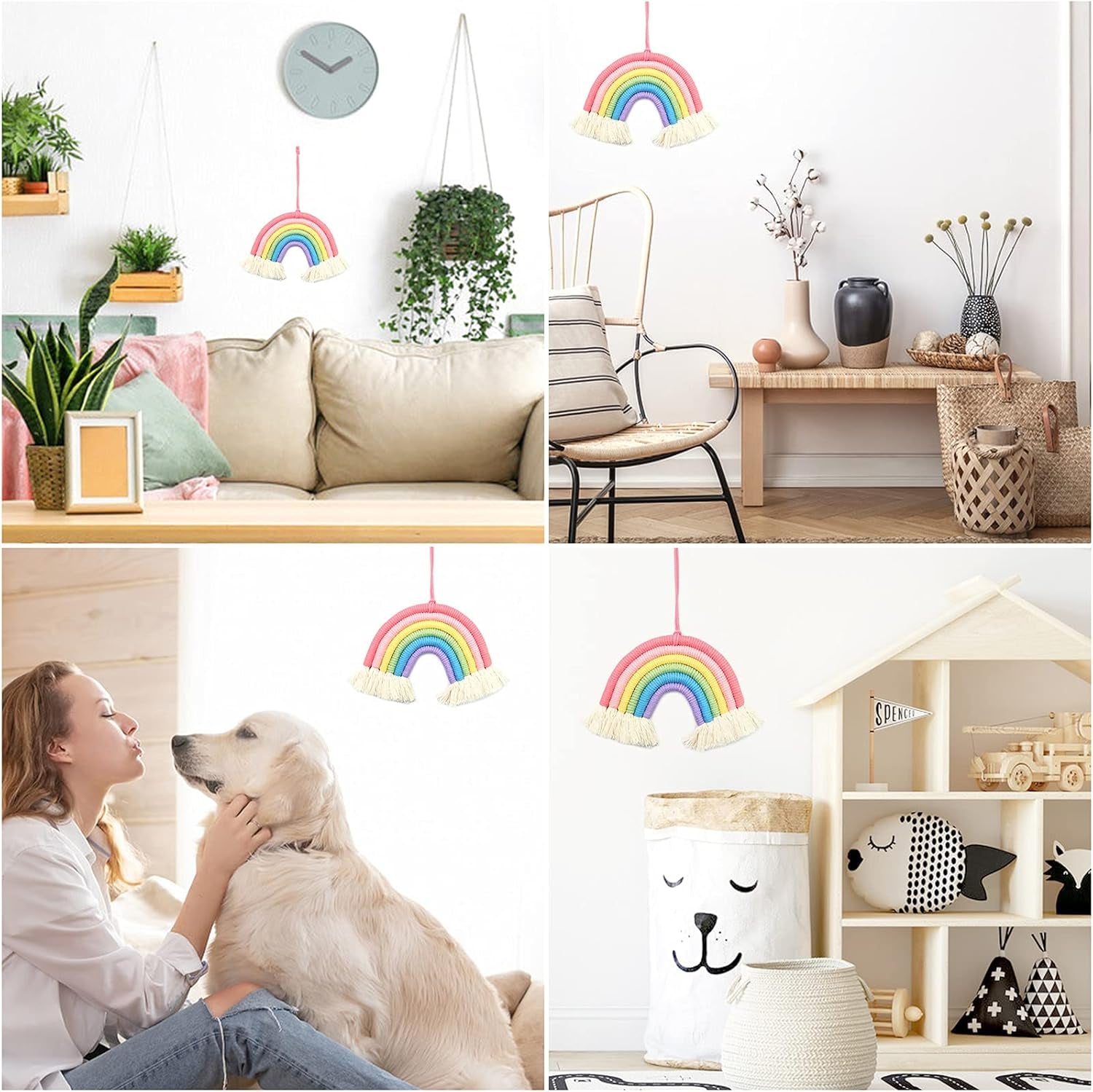 Dekorativní duhový gobelín zdobící ložnici dětského pokoje Casa - Doplňky a dekorace Naty Shop