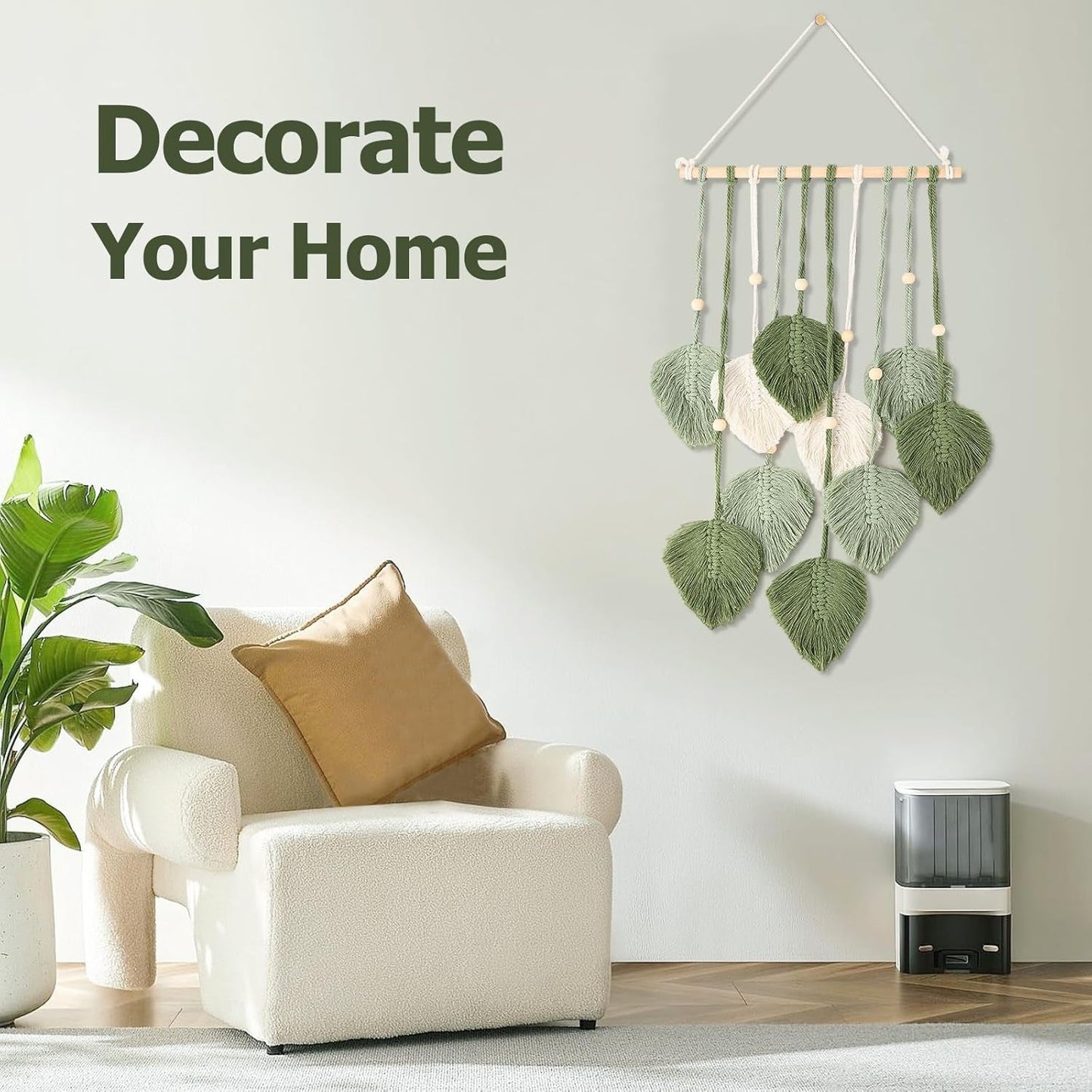 Okenní dekorace ve stylu gobelínů 40cm zelená Home - Doplňky a dekorace Naty Shop