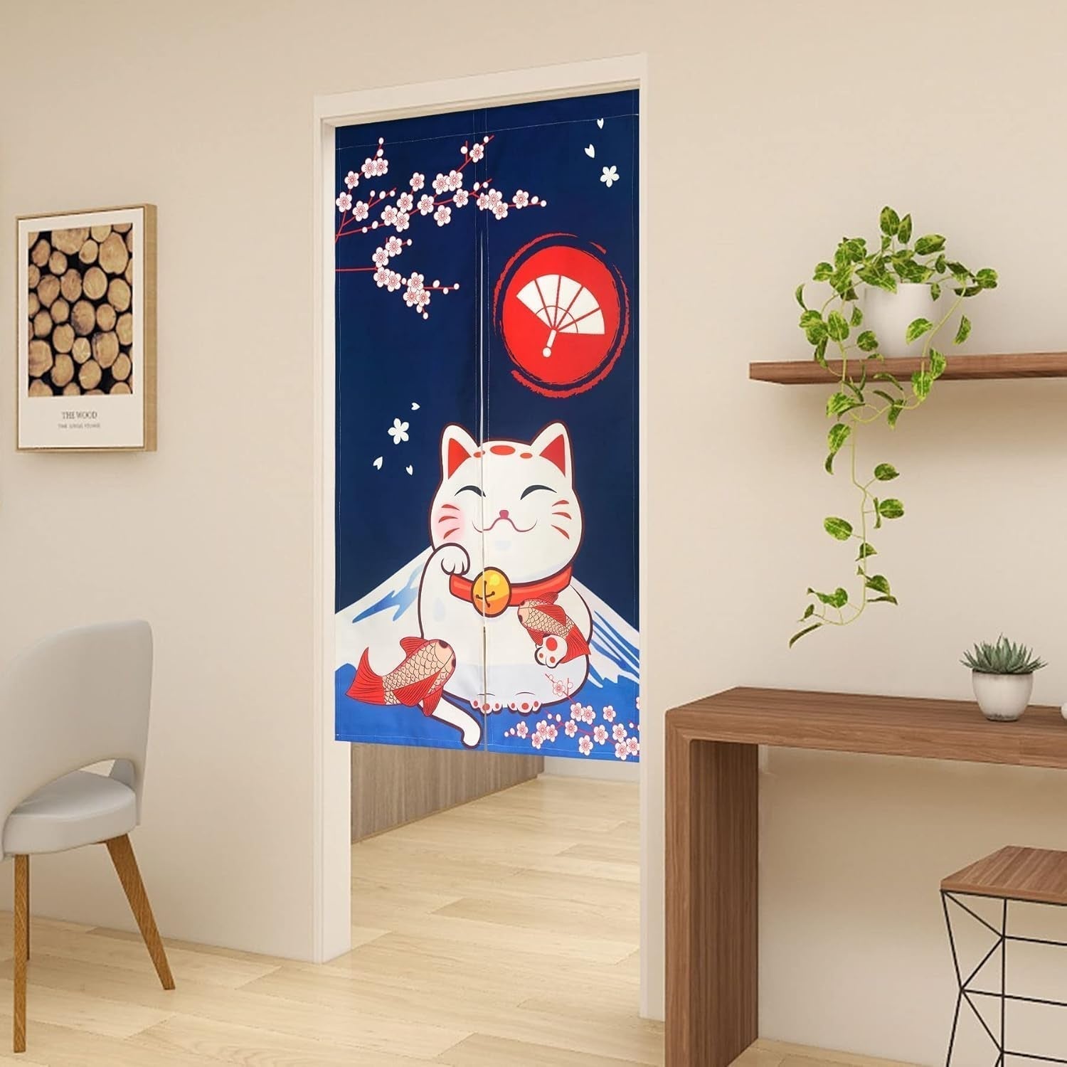 Tapiserie v japonském stylu tlusté prádlo noren dlouhé závěsy Home - Doplňky a dekorace Naty Shop