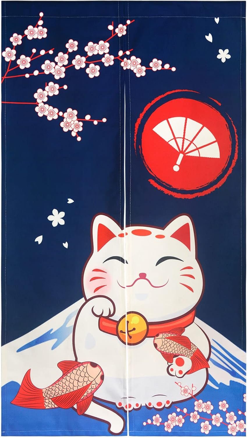 Tapiserie v japonském stylu tlusté prádlo noren dlouhé závěsy Home - Doplňky a dekorace Naty Shop Výchozí název