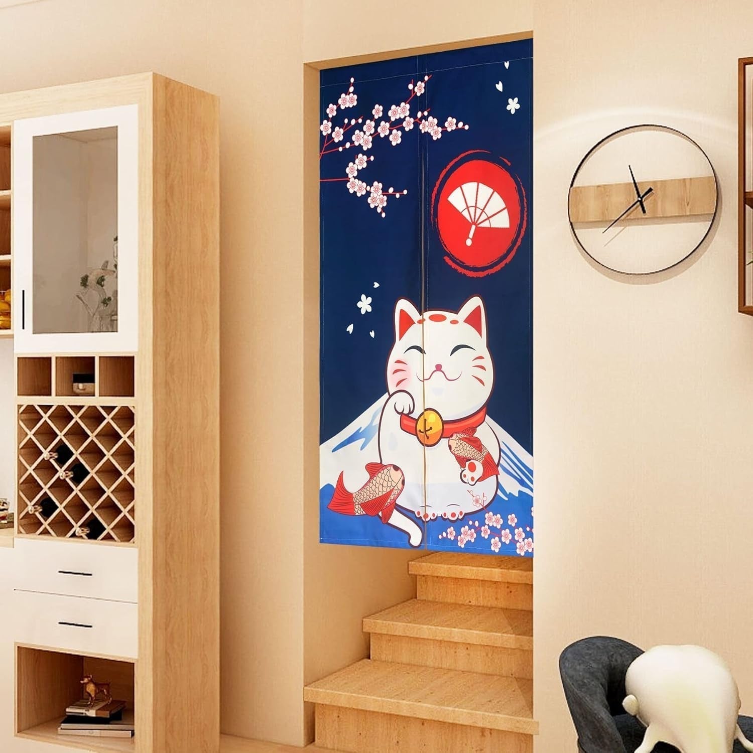 Tapiserie v japonském stylu tlusté prádlo noren dlouhé závěsy Home - Doplňky a dekorace Naty Shop