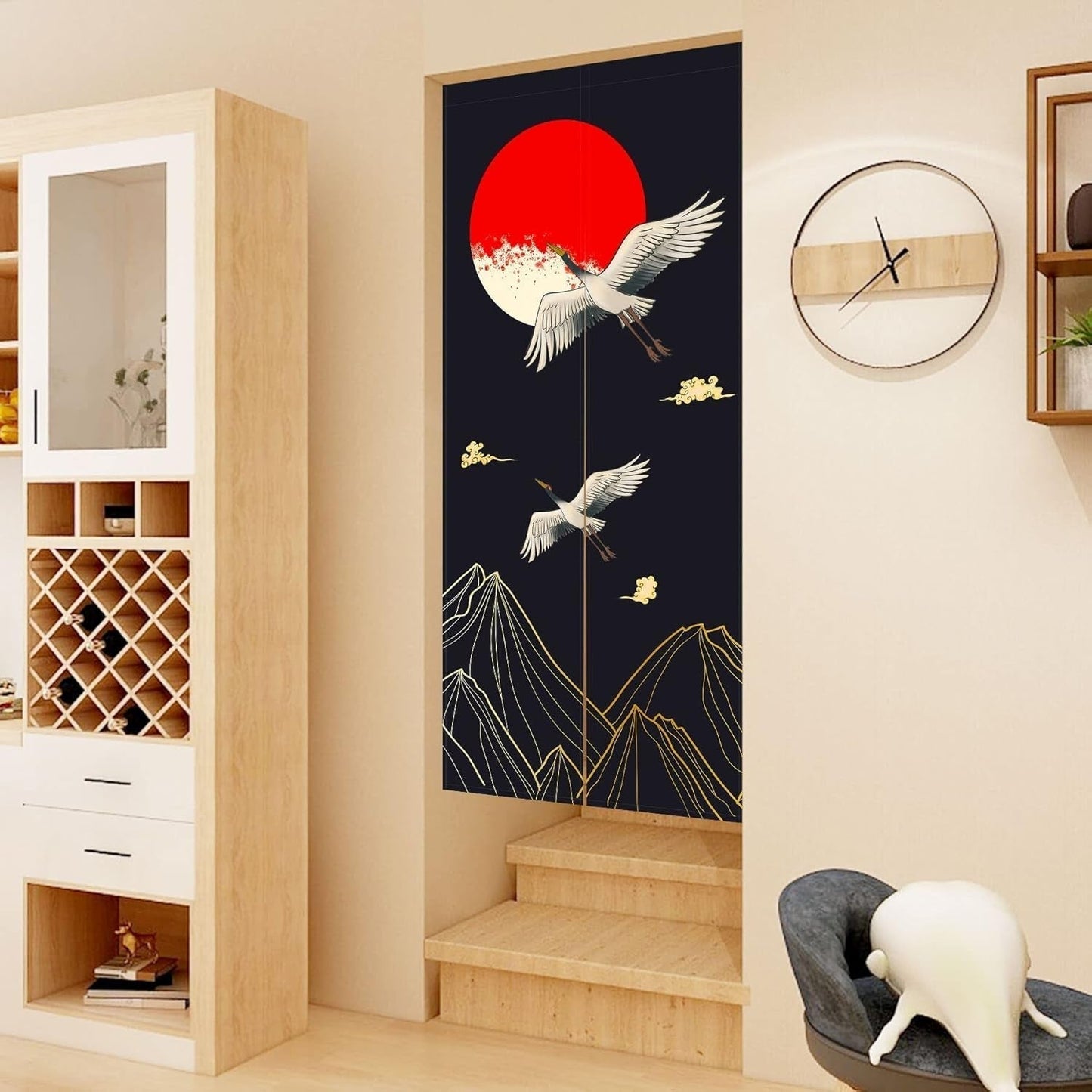 Tapiserie v japonském stylu tlusté prádlo noren dlouhé závěsy Home - Doplňky a dekorace Naty Shop