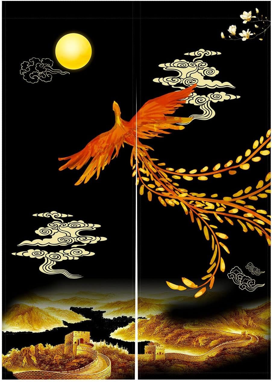 Tapiserie v japonském stylu noren dlouhé tlusté oddělení dveří Domů - Příslušenství a dekorace Naty Shop V120 X Š85 Cm (balení 1 ks)