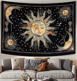 Gobelín slunce měsíc hvězda duchovní astetická duha bavlna Home - Doplňky a dekorace Naty Shop Žlutá 210L X 140B Cm