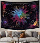 Gobelín slunce měsíc hvězda duchovní astetická duha bavlna Home - Doplňky a dekorace Naty Shop Rainbow 210L X 140B Cm