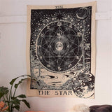 Sluneční tarotová tapisérie Home - Doplňky a dekorace Naty Shop Modrá, bílá 150L X 129B Cm