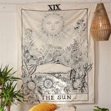 Sun tarot gobelín Home - Doplňky a dekorace Naty Shop Modrá / bílá 129L X 9B Cm