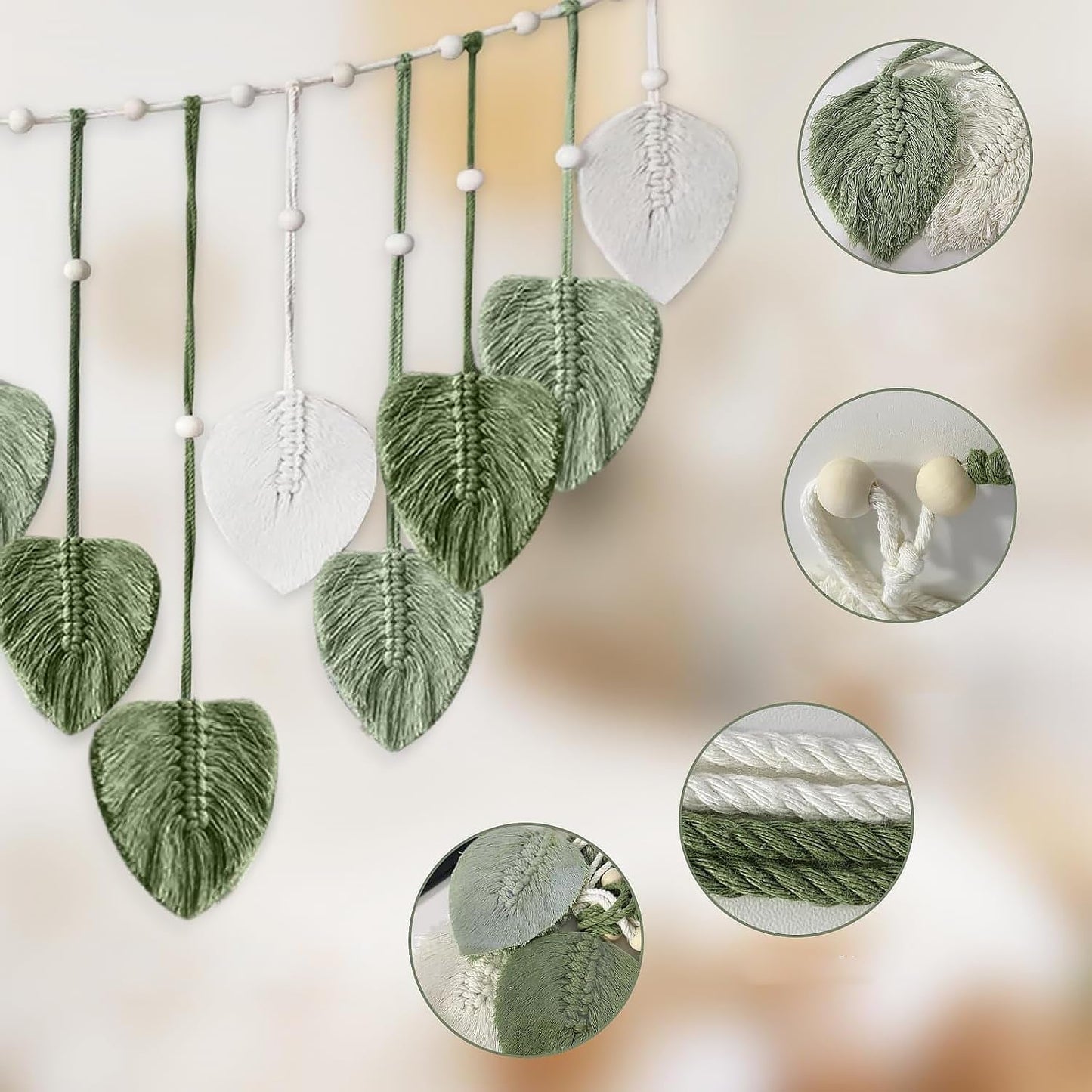 Tapiserie závěsná dekorace tkané listy Home - Doplňky a dekorace Naty Shop