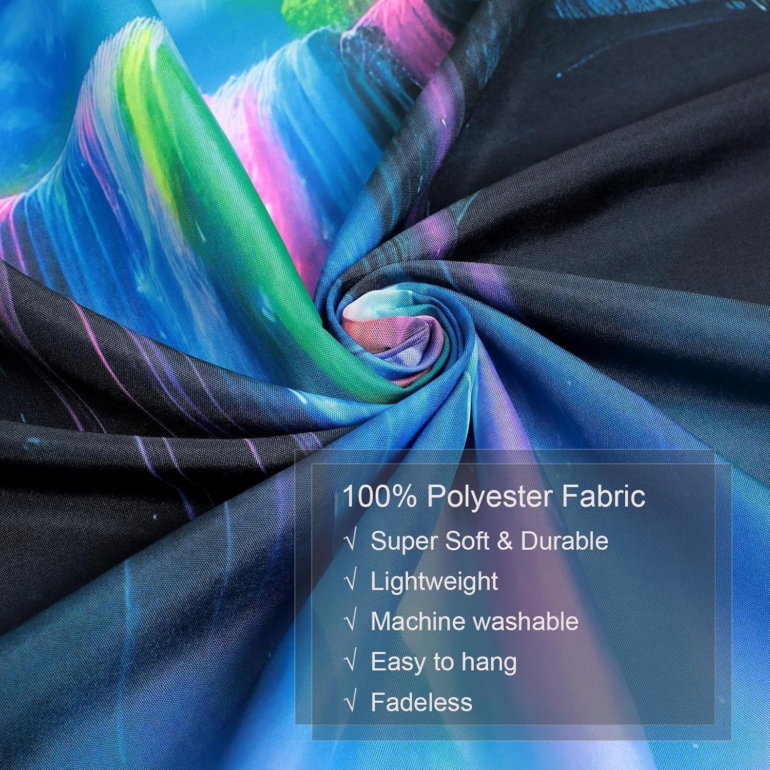 Gobelín gobelín planetární vodopád fantasy černé světlo Home - Doplňky a dekorace Naty Shop