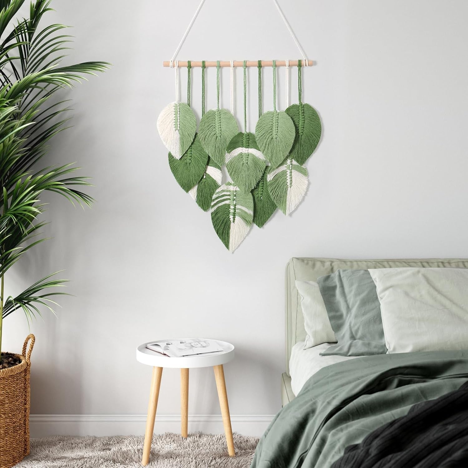 Gobelínové zelené listy ručně tkané Home - Doplňky a dekorace Naty Shop