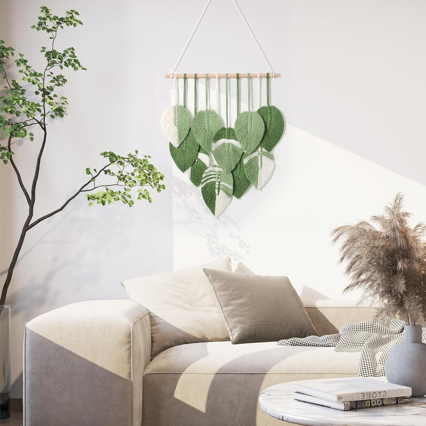 Gobelínové zelené listy ručně tkané Home - Doplňky a dekorace Naty Shop