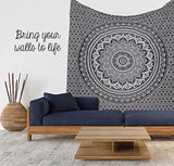 Tapiserie gobelín mandala šedá černá nástěnná látka Home - Doplňky a dekorace Naty Shop