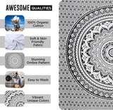 Tapiserie gobelín mandala šedá černá nástěnná látka Home - Doplňky a dekorace Naty Shop