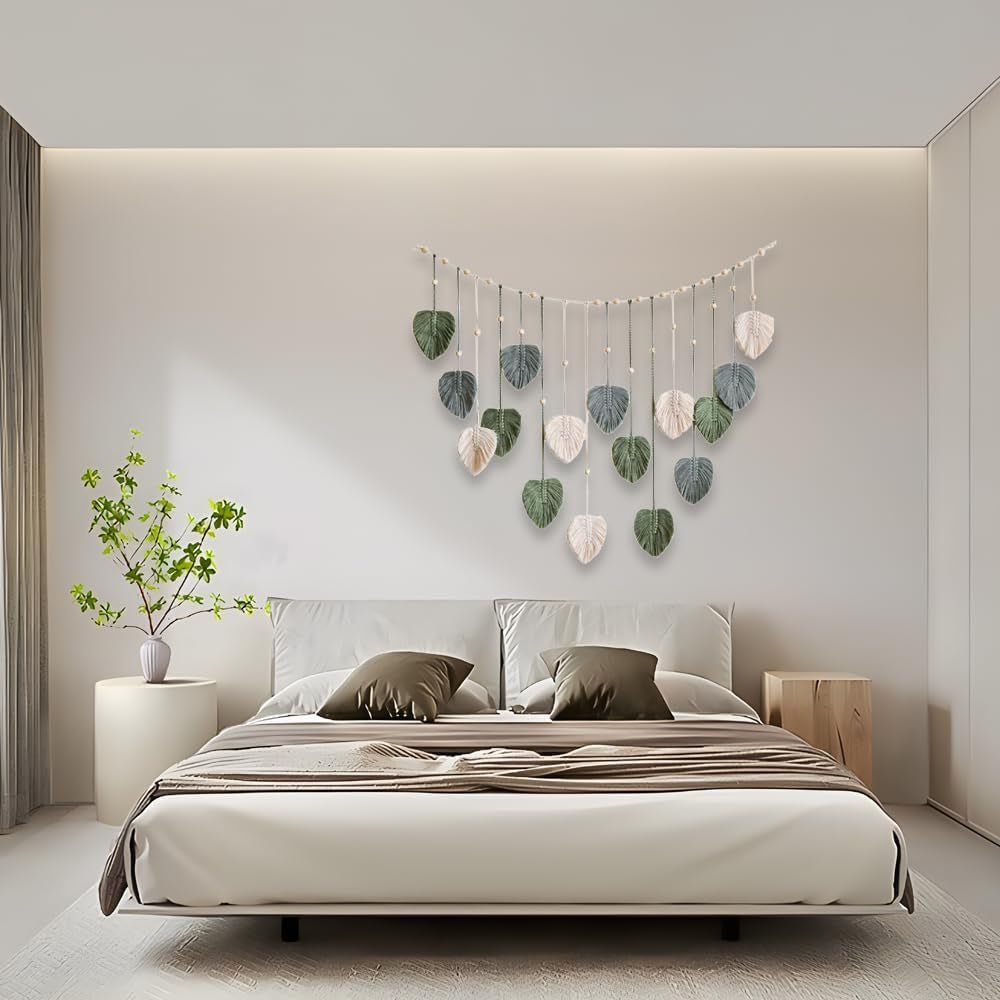 Tapiserie zelené tkané tapiserie dřevěné hřebíky Home - Doplňky a dekorace Naty Shop