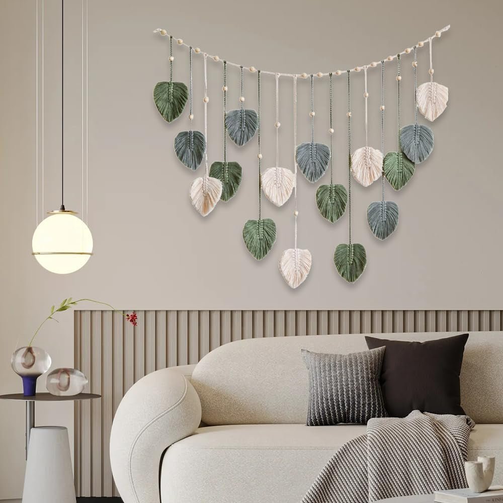 Tapiserie zelené tkané tapiserie dřevěné hřebíky Home - Doplňky a dekorace Naty Shop