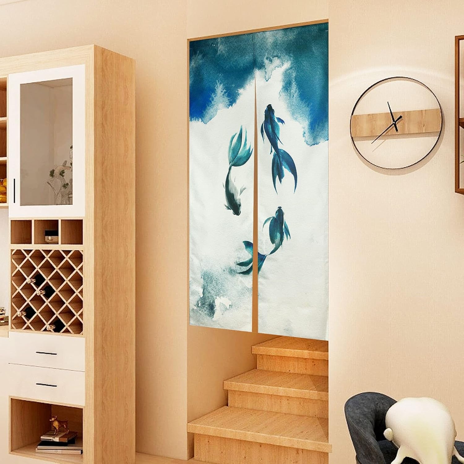 Tradiční gobelín čínský styl malba tlustým inkoustem noren Home - Doplňky a dekorace Naty Shop