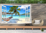 Tapiserie ulticool view beach mořská palmová houpací síť Home - Doplňky a dekorace Naty Shop