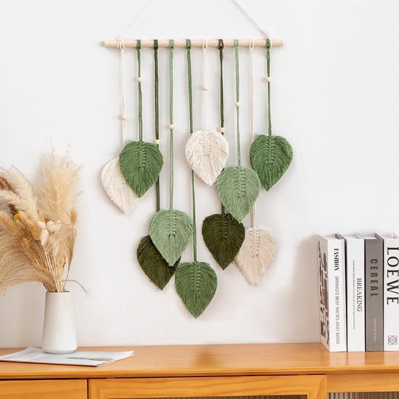 Přírodní zelený gobelín zdobící stěny ložnice pokoje Home - Doplňky a dekorace Naty Shop