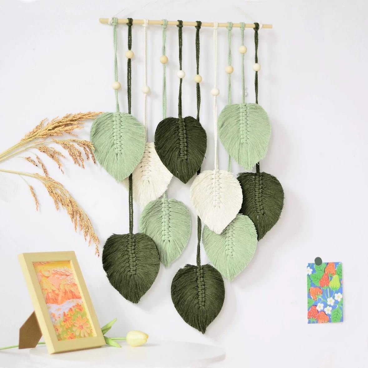 Přírodní zelený gobelín zdobící stěny ložnice pokoje Home - Doplňky a dekorace Naty Shop