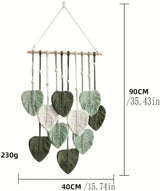 Přírodní zelený gobelín zdobící stěny ložnice pokoje Home - Doplňky a dekorace Naty Shop