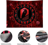 Viking gobelín blacklight reaktivní červené meditační runy odins Home - Doplňky a dekorace Naty Shop