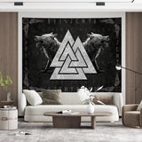 Gobelín vikingský vlčí totem černé bílé meditační runy Home - Doplňky a dekorace Naty Shop