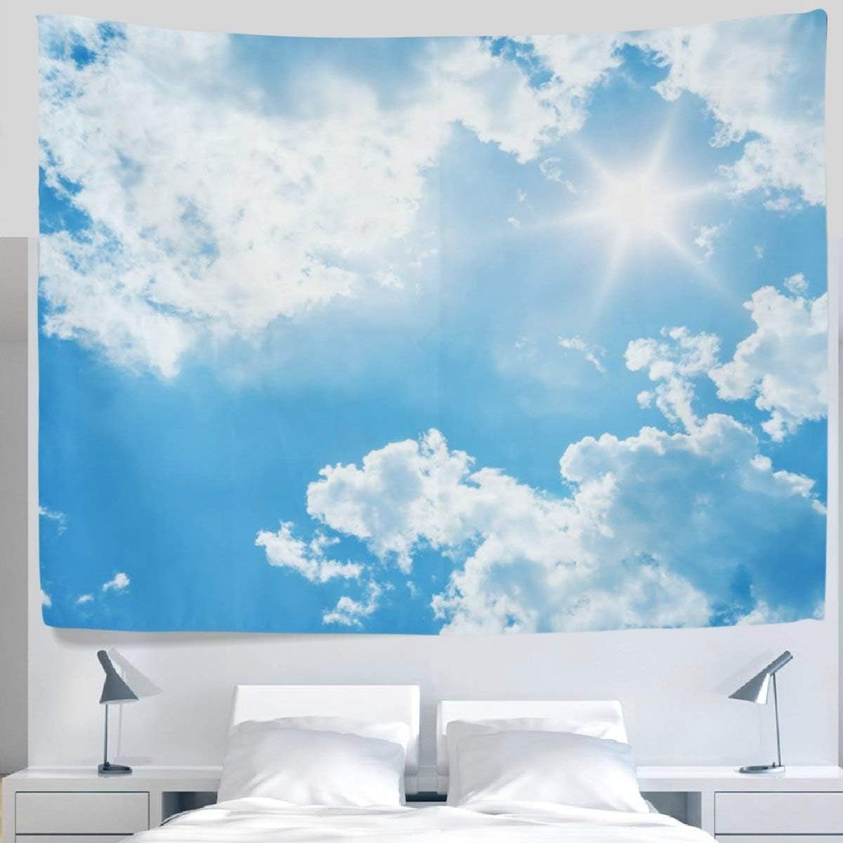 Tapiserie yisumei modrá obloha pokoj Home - Doplňky a dekorace Naty Shop 230L X 150B Cm