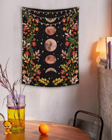 Tapisérie Yisumei estetické měsíční květiny černá velikost Home - Doplňky a dekorace Naty Shop