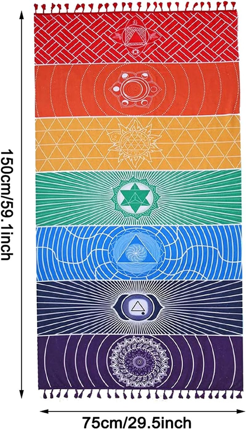 Gobelínová jógová meditace sedm čaker hippie Casa - Doplňky a dekorace Naty Shop