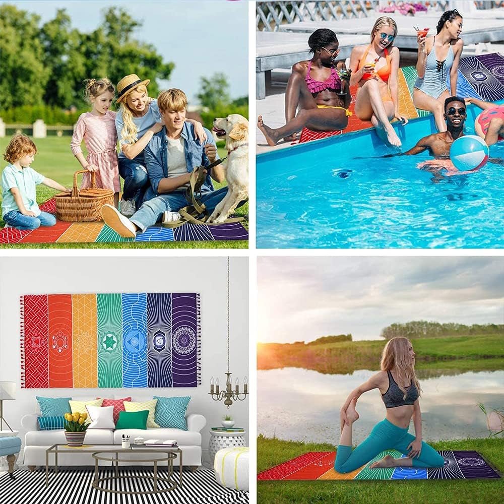 Gobelínová jógová meditace sedm čaker hippie Casa - Doplňky a dekorace Naty Shop