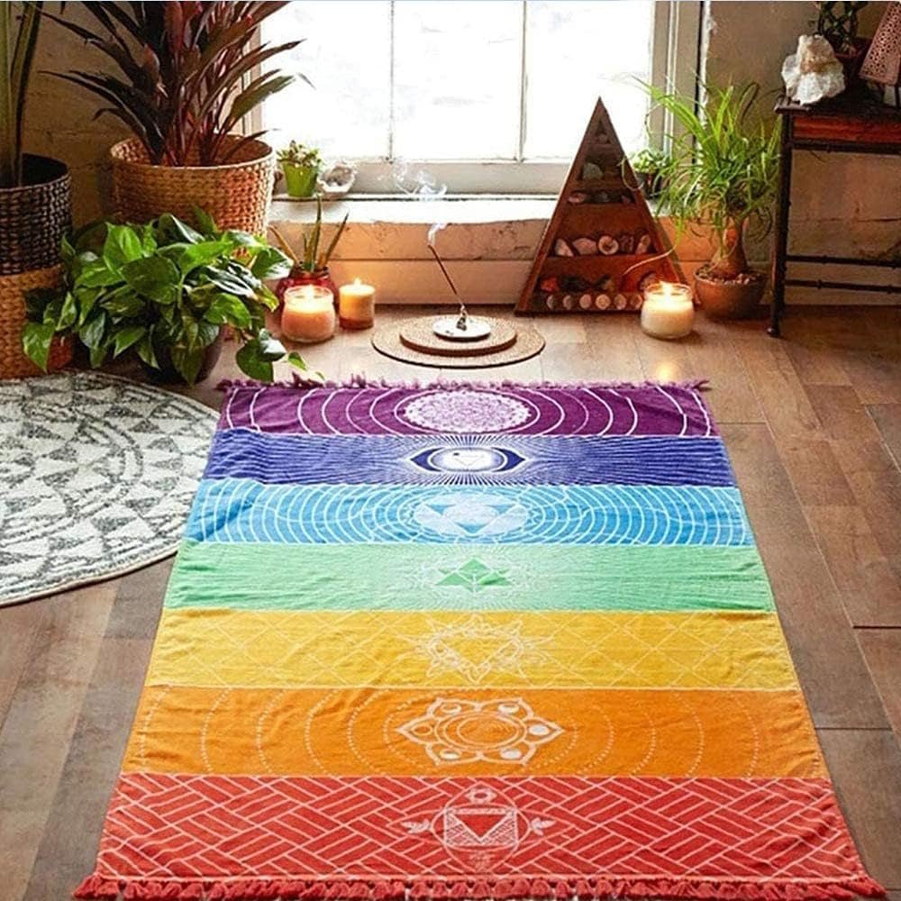 Gobelínová jógová meditace sedm čaker hippie Casa - Doplňky a dekorace Naty Shop