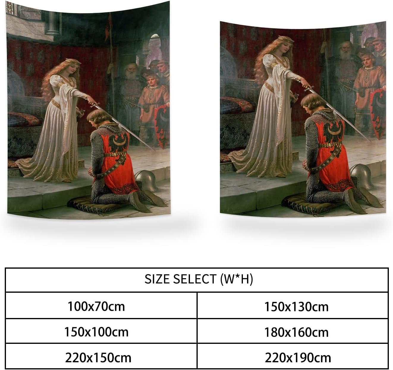 Gobelín yongfoto rytíř olejomalba středověká Anglie Home - Doplňky a dekorace Naty Shop