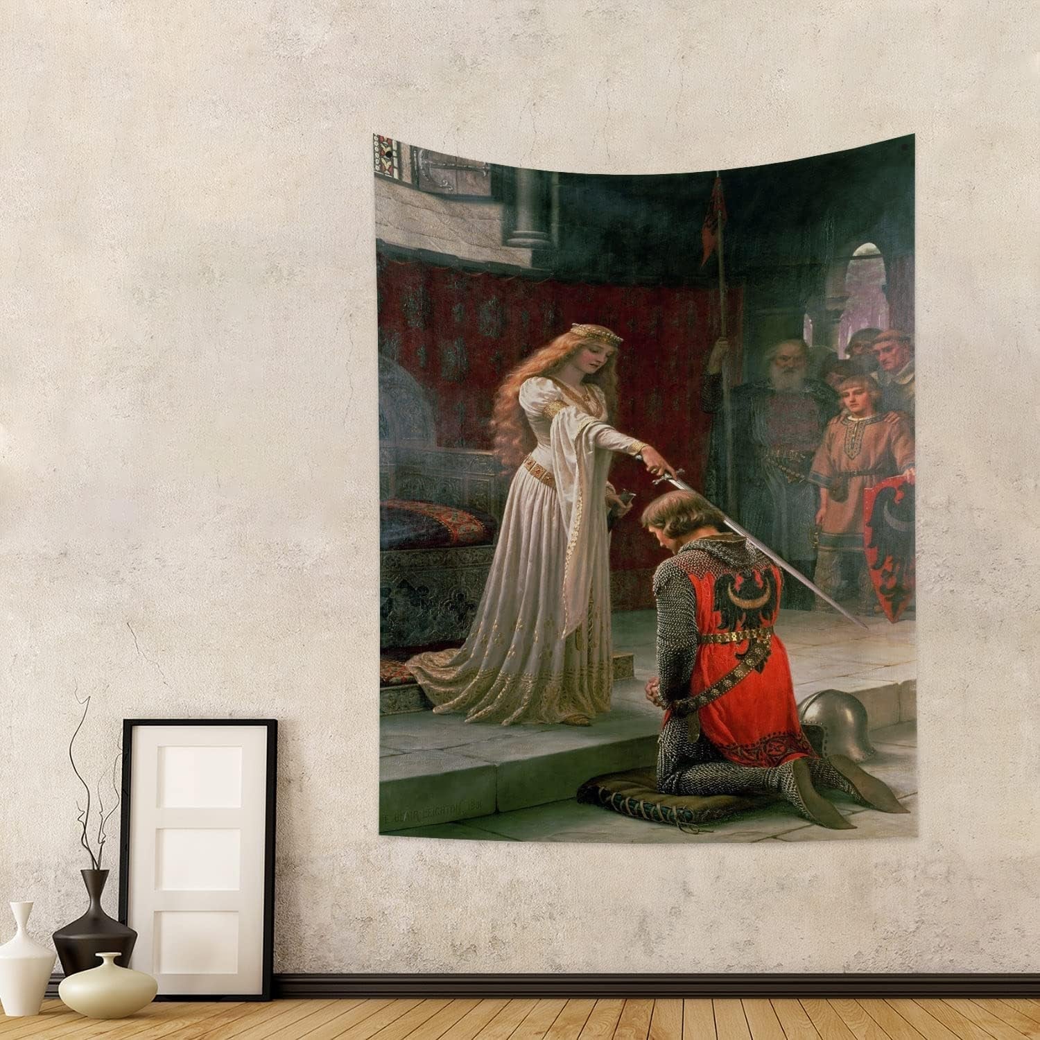 Gobelín yongfoto rytíř olejomalba středověká Anglie Home - Doplňky a dekorace Naty Shop