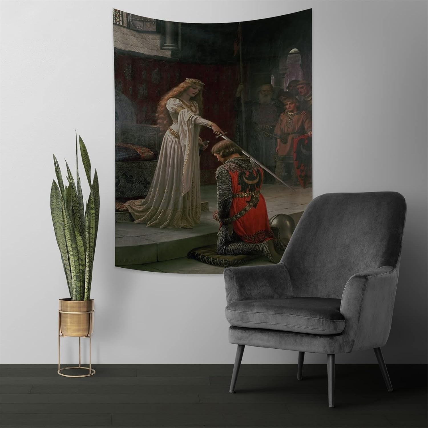 Gobelín yongfoto rytíř olejomalba středověká Anglie Home - Doplňky a dekorace Naty Shop