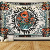 Gobelín yrendenge houby opálení plátno hippie oči Domů - Doplňky a dekorace Naty Shop Multi 150X130Cm