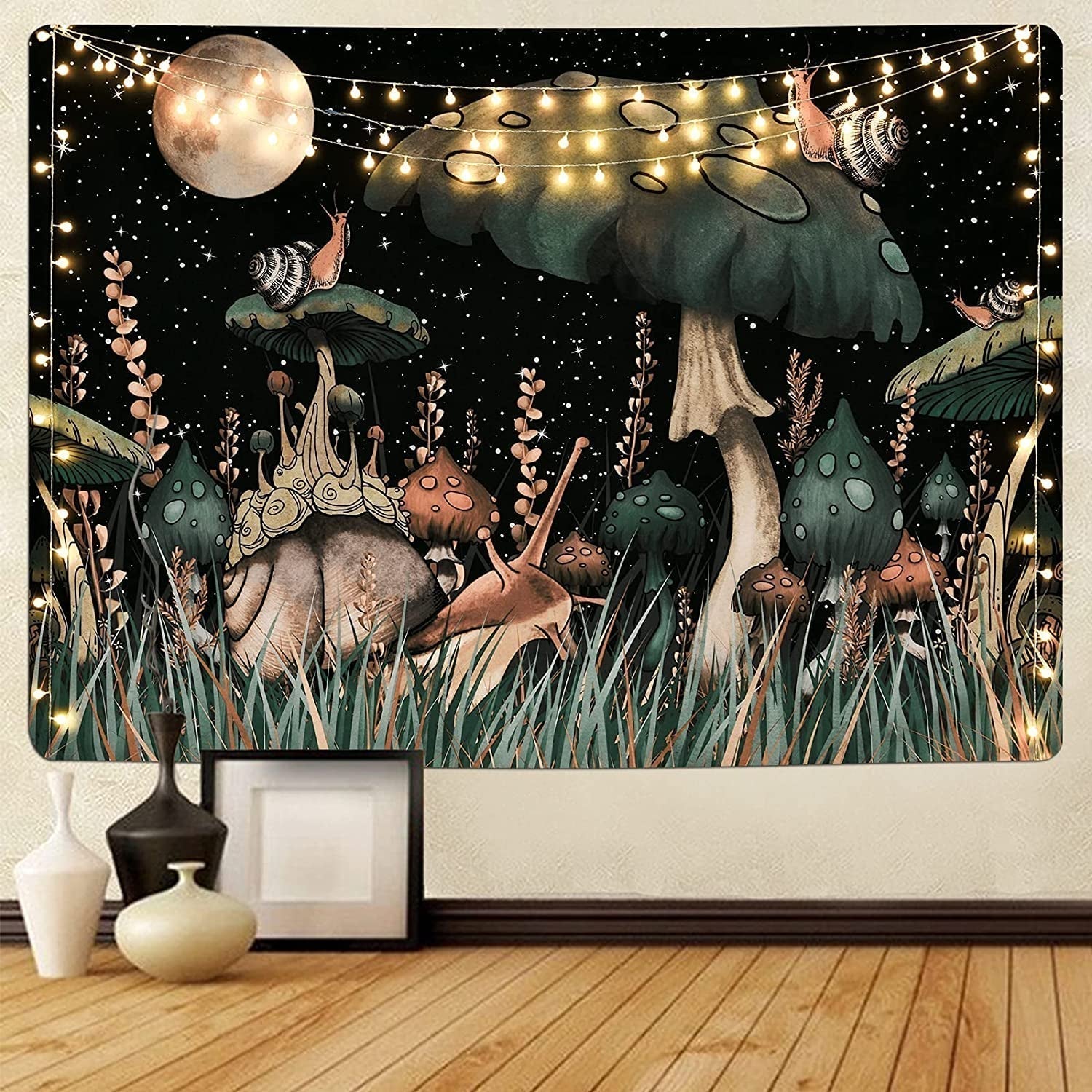 Gobelín yugarlibi houba černý lesní šnek závěsný Home - Doplňky a dekorace Naty Shop Mushroom 235L X 180B Cm