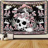 Gobelín yugarlibi růžová lebka houby kostra Home - Doplňky a dekorace Naty Shop Pink 150L X 130B Cm