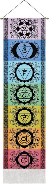 Yugarlibi gobelín sada čaker meditace jóga trippy gobelín Domů - Doplňky a dekorace Naty Shop Černá 130L X 32,5B Cm