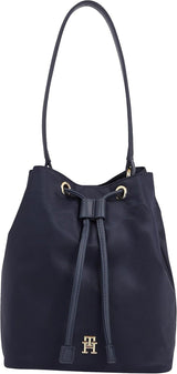 Tommy Hilfiger Dámské Poppy Bucket Aw0aw15218 Tašky, Jedna Velikost Dámské Tašky Naty Shop Modrá (Space Blue)