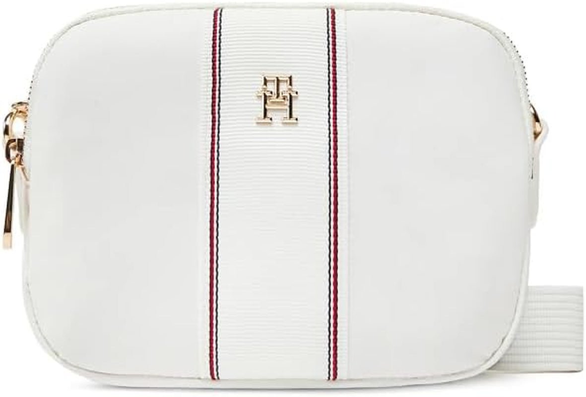 Dámská taška na fotoaparát TOMMY HILFIGER Poppy Body Aw0aw17230 Crossover zavazadla a cestovní vybavení Naty Shop bílá (Ecru Body)