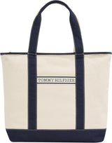 TOMMY HILFIGER Women Th Summer Canvas Tote Aw0aw17421 Tote bag Women Bags Naty Shop Blue (Space Blue)