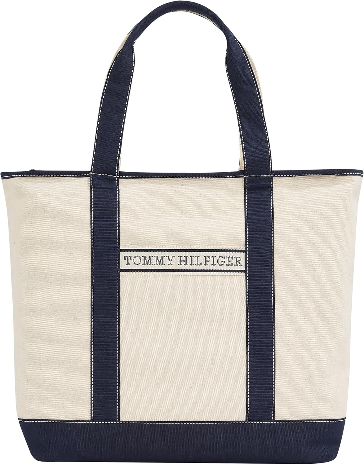 TOMMY HILFIGER Women Th Summer Canvas Tote Aw0aw17421 Tote bag Women Bags Naty Shop Blue (Space Blue)
