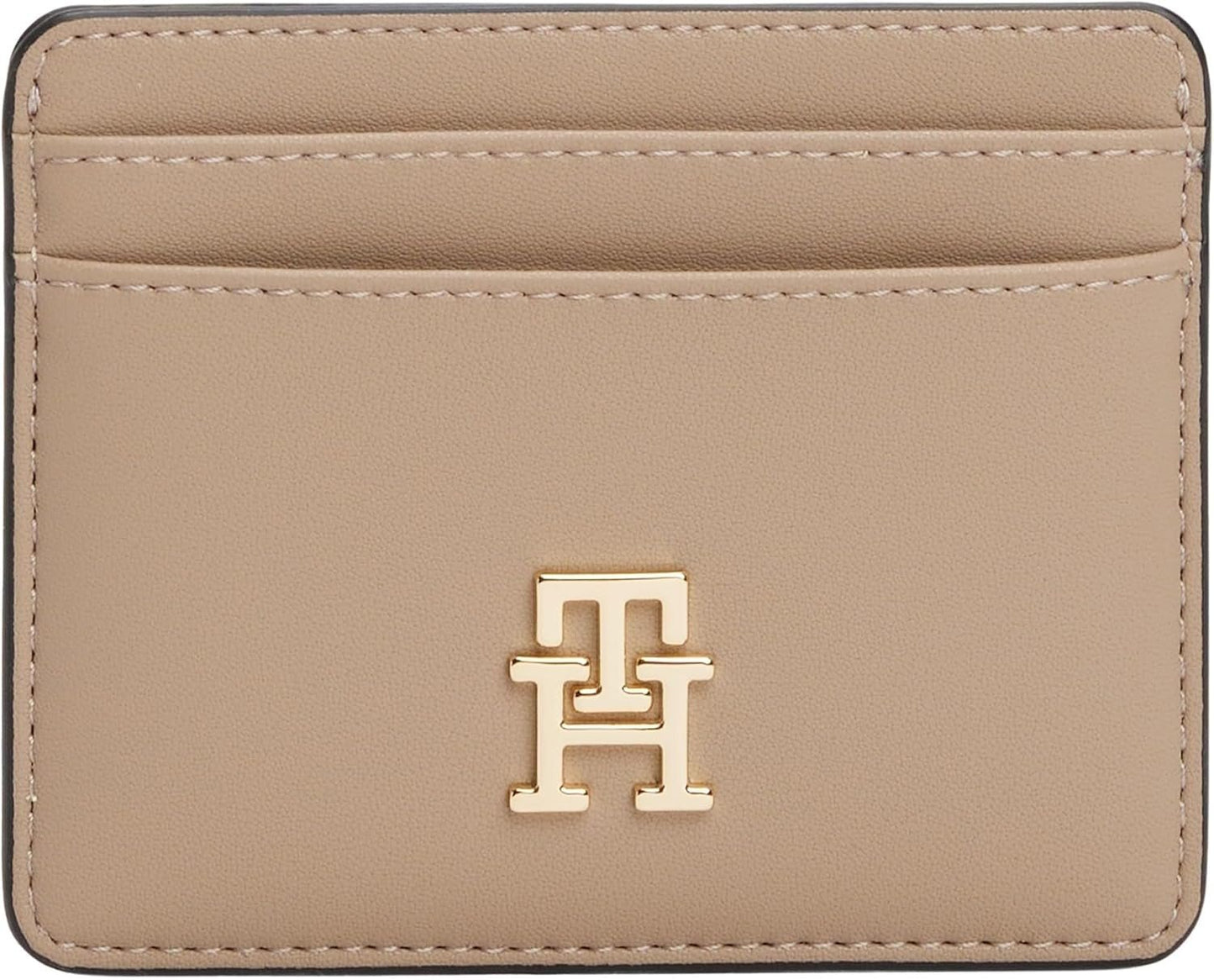 Dámské pouzdro na karty Tommy Hilfiger Dámské s logem, Béžová (Coastal Taupe), Jedna velikost Pánská peněženka Naty Shop Výchozí název