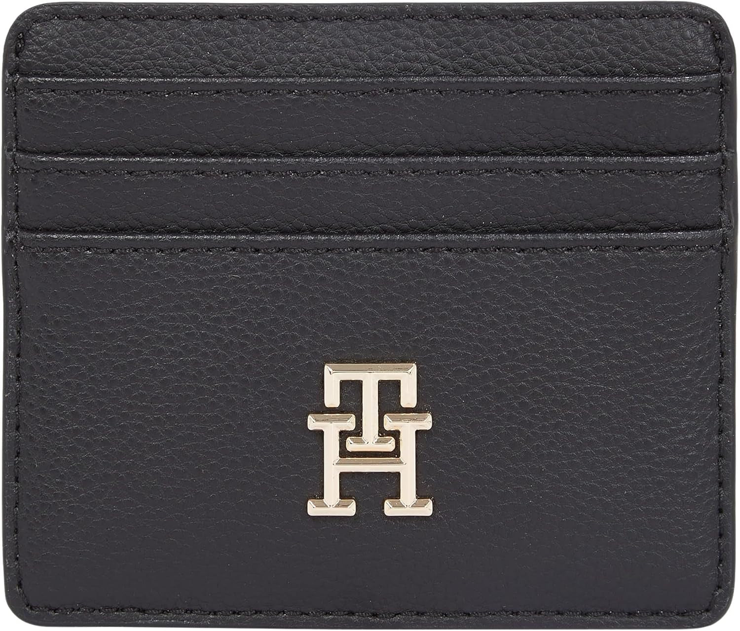 Dámský držák na karty Tommy Hilfiger Soft Logotape Malá, černá, jedna velikost Dámská peněženka Naty Shop Výchozí název