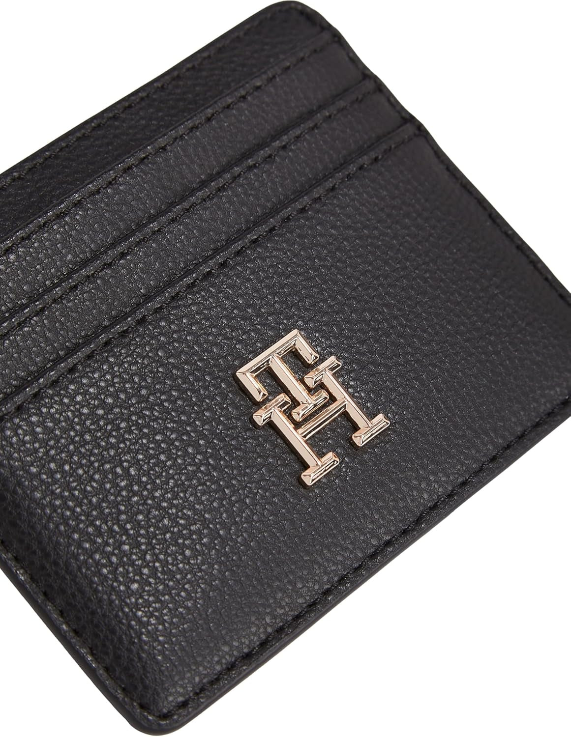 Dámský držák na karty Tommy Hilfiger Soft Logotape Small, černá, univerzální peněženka Women Naty Shop